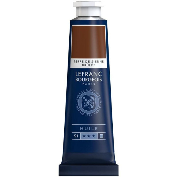 Олійна фарба Сієна палена Lefranc Fine 40 мл, №481 Burnt sienna