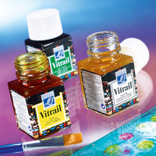 Краска витражная Lefranc Vitrail, 50 мл, № 145, Honey Медовый
