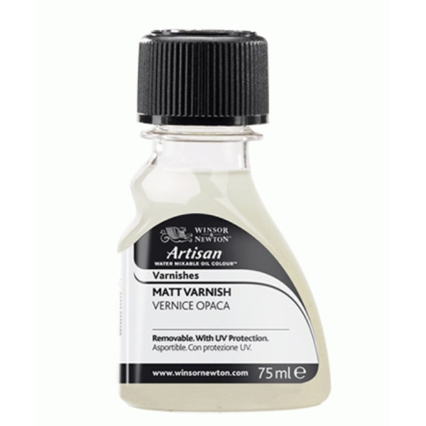 Лак матовий для водорозчинних олійних фарб з UV-захистом Winsor Newton Artisan Water Mixable Matt Varnish, 75 мл