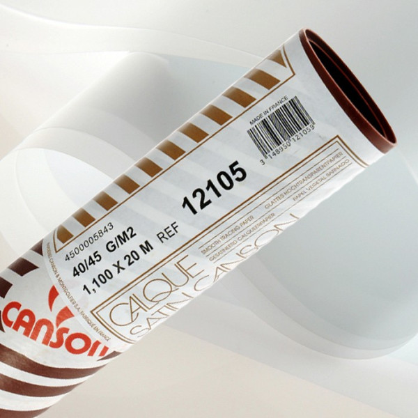 Калька в рулоні CANSON Tracing Paper щільність 40г 1,1х20 м 0012-105