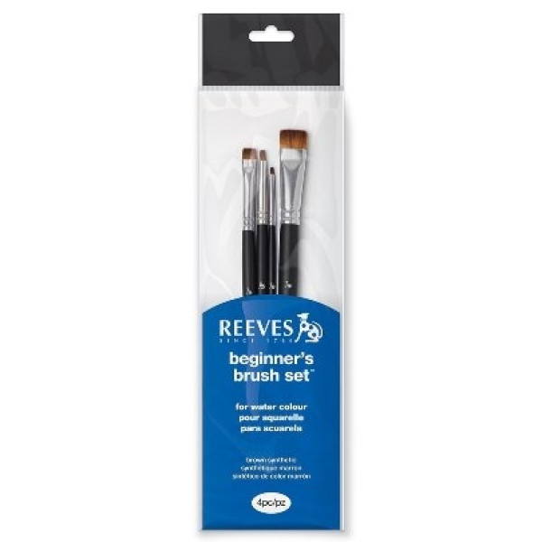 Пензлі в наборі для гуашевих фарб Reeves Watercolour Set, 4 шт
