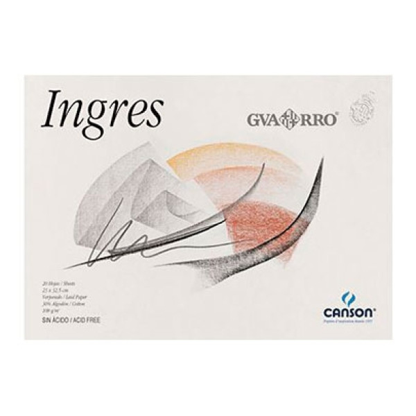 Блок паперу для пастелі, сангіни, сепії Ingres 108 г/м2, 23x32,5 см, 20 аркушів