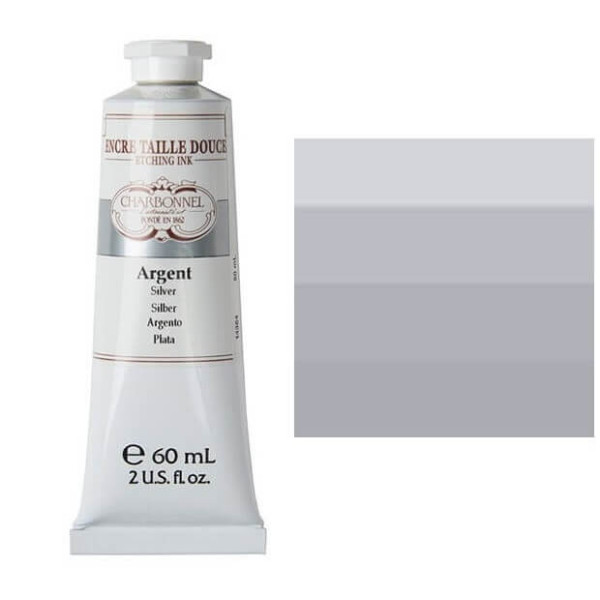 Фарба гравюрна Charbonnel Etching ink 60мл, 710 Silver (Срібний)