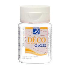 Lefranc краска акриловая глянцевая Deco Gloss Acrylic Cream 50 мл, # 001 White белый арт 211420