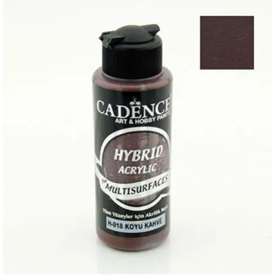 Акрилова фарба для всіх поверхонь Hybrid Acrylic Cadence №18, 120 мл, Dark Brown Темно-коричнева