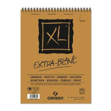Альбом для нарисів на спіралі Canson XL Extra White 90 г/м2, 14,8x21 см, A5, 60 аркушів