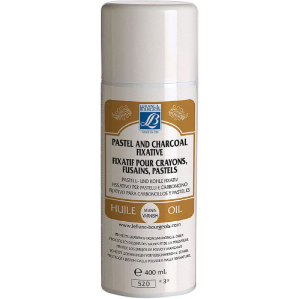 Фиксатив спрей для угля и пастели матовый Lefranc Fixativ Cristal for pastels, 400 мл