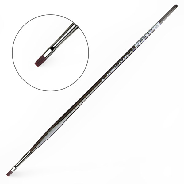 Пензель плоска синтетика daVinci Red-Brown Synthetic Fibre 7185, № 2