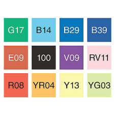 Набір спиртових маркерів Copic Basic Set B 12 шт