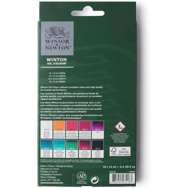 Набір масляних фарб Winsor Newton Winton Oil Colour Set, 10х12 мл