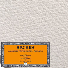 Папір акварельний крупнозернистий Arches Rough Grain 185 г/м2, 56x76 см
