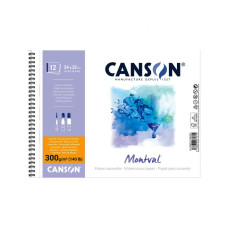 Альбом для акварелі на спіралі Canson Montval 300 г/м2, 24х32 см, 12 аркушів