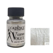 Фарба для шкіряних виробів Cadence Vogue Leather Paint, 50 мл, Срібний