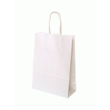Бумажный крафт пакет Folia Paper Bags, 12x5,5x15 см, Белый