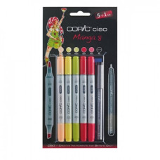 Набір спиртових маркерів для манги COPIC Ciao Set Manga 8 (5 шт+1 лайнер)