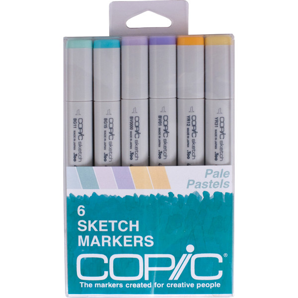 Маркери Copic Sketch Set Pale Pastels 6 шт 21075667