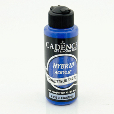 Универсальная акриловая краска Hybrid Acrylic for Multisurfaces Cadence № 38, 120 мл, Ultramarine Blue Ультрамарин