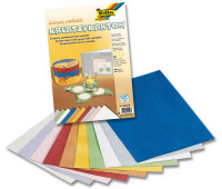 Набор дизайнерской бумаги Folia, Creative Card Linen metallic 230 г/м2, 23x33 см, Лен металлик, 10 листов