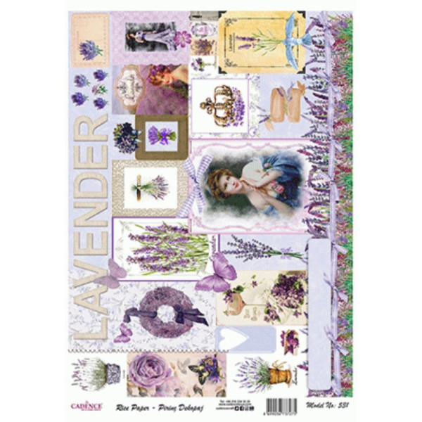 Декупажна карта на рисовому папері Cadenсe Rice Paper А4 Decoupage А4 №531