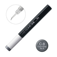 Чорнило для заправки маркерів Copic Ink C-8 Cool gray Холодний сірий, 12 мл