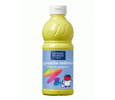 Гуашевая краска Lefranc Redimix 500 мл, Lemon yellow Лимонно-желтый