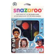 Набір фарб для аквагриму Snazaroo, кисть + губка Boy hanging palette kit, 8х2 мл