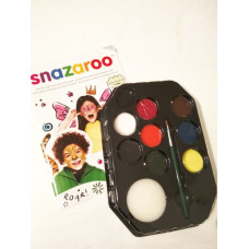 Набір фарб для аквагриму Snazaroo, кисть + губка Boy hanging palette kit, 8х2 мл