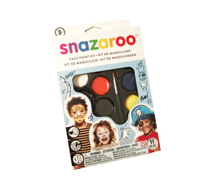 Набір фарб для аквагриму Snazaroo, кисть + губка Boy hanging palette kit, 8х2 мл