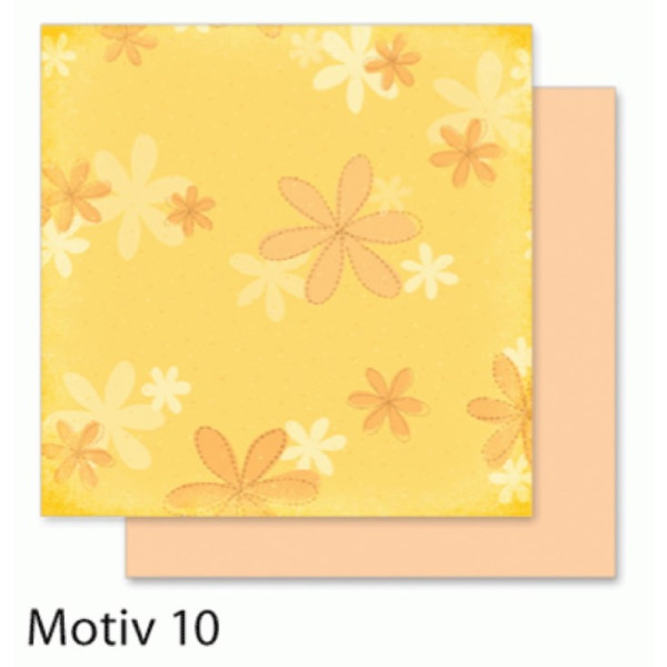 Дизайнерський папір Folia Design Papers Flowers Квіти 190 г/м2, 30,5x30,5 см №02