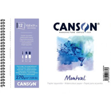 Блок акварельного паперу Canson Montval Torchon 270 г/м2, 13,5х21 см, 12 аркушів