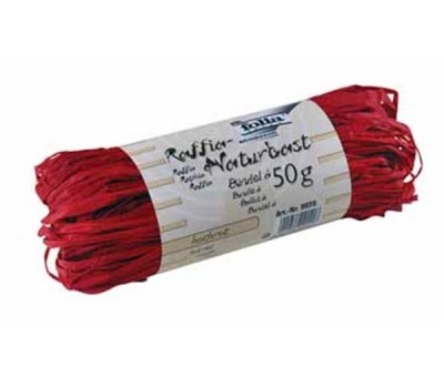 Рафия в мотках Folia Raffia-natural quality 50 гр, № 20 Hot red Темно-красный