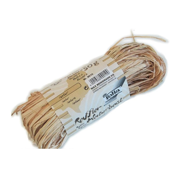 Рафия в мотках Folia Raffia-natural quality 50 гр, № 10 Natural Бежевый