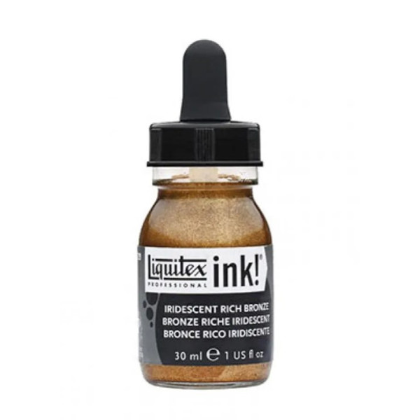 Пигментные чернила Liquitex Artists Acrylic Inks, 30 мл, № 229 Iridesent bright Bronze Бронза