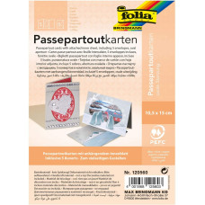 Заготовка для открытки паспарту овального Folia, 220 г/м2, 10,5x15 см, № 11 Straw yellow Соломенно-желтая