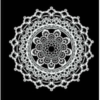 Кружевной трансфер белый Water Application Lace Transfer Cadence White, 17х25 см