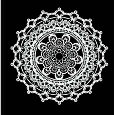 Кружевной трансфер белый Water Application Lace Transfer Cadence White, 17х25 см