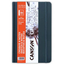 Блокнот Canson Graduate Sketch and Notes, твердый переплет, 90 г, 14,8x21 см, 184 листов, Dark blue