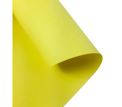 Бумага Folia Tinted Paper 130 г/м2, 50x70 см, №12 Lemon yellow Лимонно-желтый