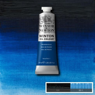 Краска масляная Winsor Winton Oil Colour, 37 мл, № 538, Prussian Blue Прусский Синий