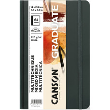 Блокнот Canson Graduate Books Mixed Media naturel 220 г, 14,8x21 см, 64 страницы