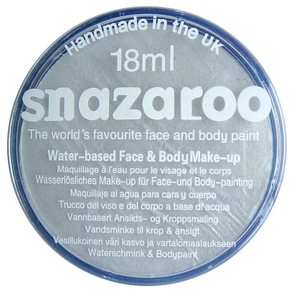 Фарба для гриму Snazaroo металік Metallic 18 мл, Silver Срібний