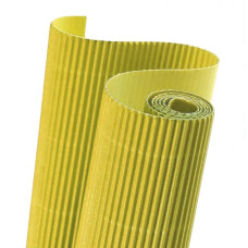 Картон гофрований Folia Corrugated board E-Flute, 50x70 см, № 12 Lemon yellow Лимонно-жовтий