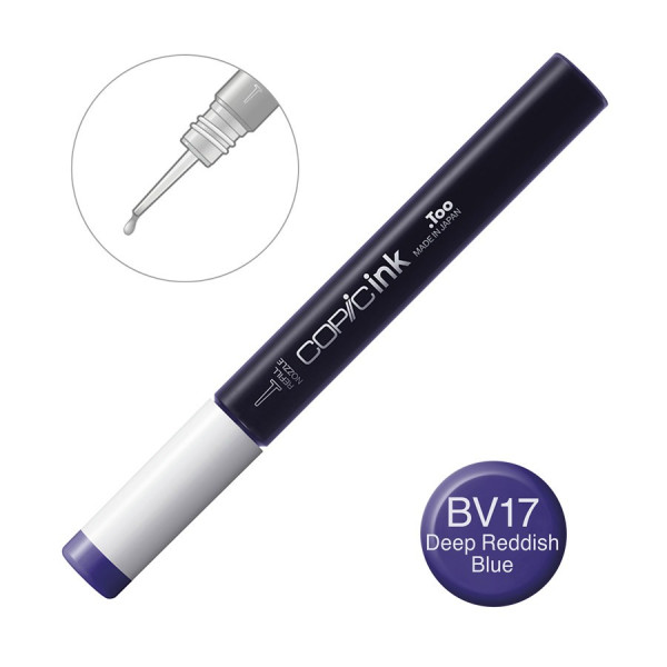 Чернила для заправки маркеров Copic Ink BV-17 Deep reddish blue Темно-голубой, 12 мл