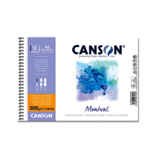 Альбом для акварелі на спіралі Canson Montval 300 г/м2, A4, 12 аркушів