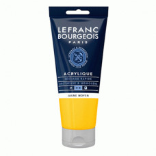 Акрилова фарба Lefranc Fine Acrylic Color 80 мл, 198 Medium yellow середній жовтий