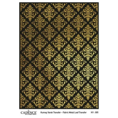 Трансфер универсальный Metal Leaf Background Fabric Transfer Cadence 29,7*42 G-005, Золото