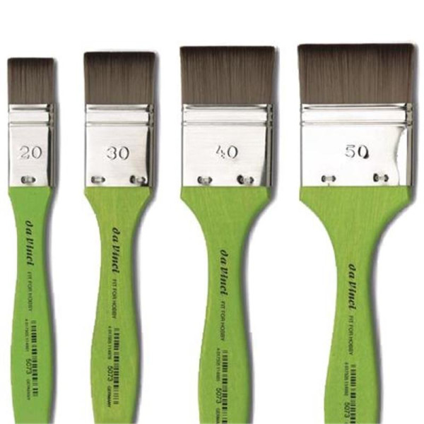 Кисть флейц мягкая синтетика DaVinci 5073 it for Hobby School mottler №30