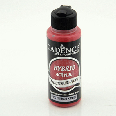 Універсальна акрилова фарба Hybrid Acrylic для Multisurfaces Cadence № 53, 120 мл, Crimson Red Червоний