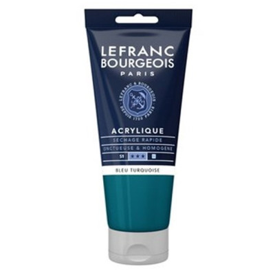 Акриловая краска Lefranc Fine Acrylic Color 80 мл, 050 Turquoise blue Бирюзовый