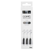 Набор лайнеров Copic Multiliner coloured, 3 шт (0,5+0,5+0,5), warm grey/cool grey/black